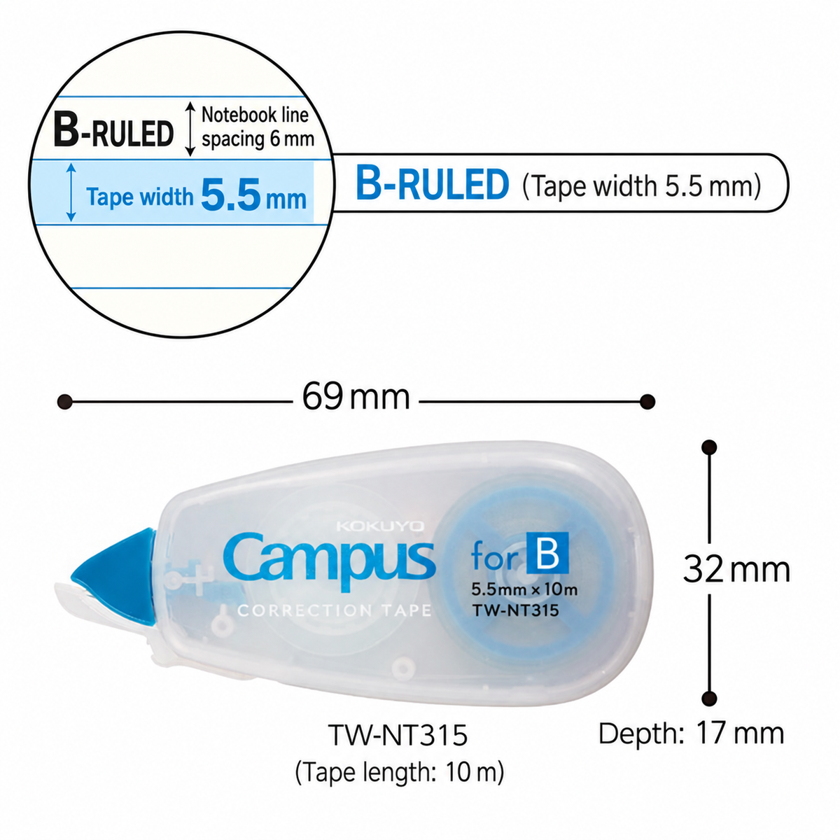 KOKUYO Campus Correction Tape 6m