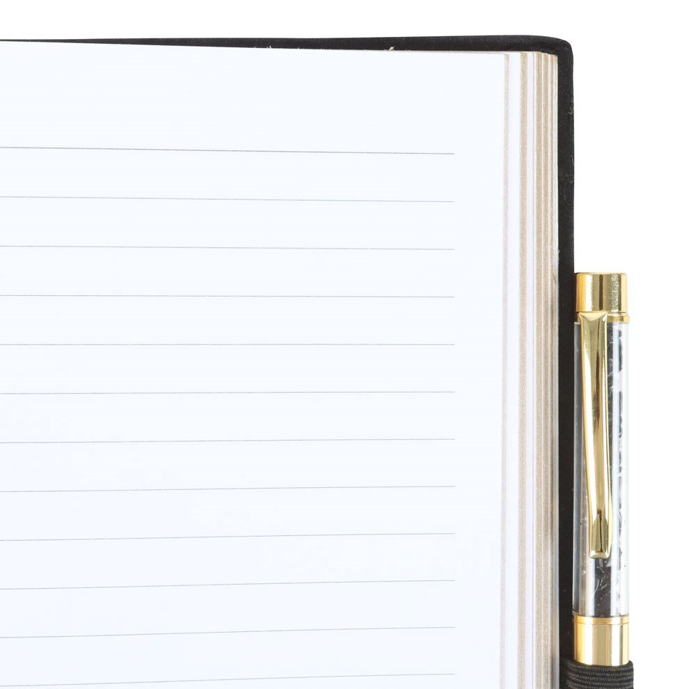 Astrology Wheel Journal with Black Obsidian Pen - Note and Nib