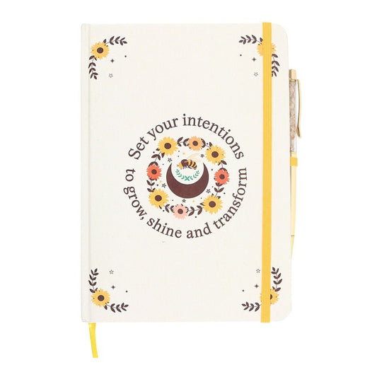 Bee Radiant Intention Journal with Citrine Pen - Note and Nib