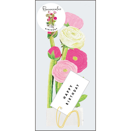 Blooming Card / Ranunculus - Note and Nib
