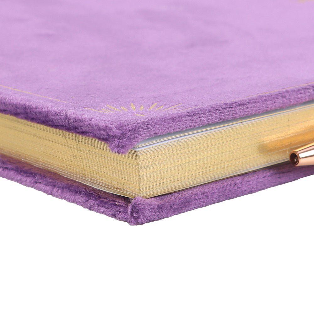 Book of Spells Journal with Amethyst Crystal Pen - Note and Nib