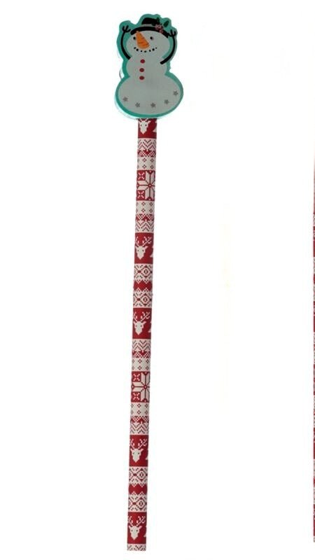 Christmas Characters Pencil with Eraser Topper - Note and Nib