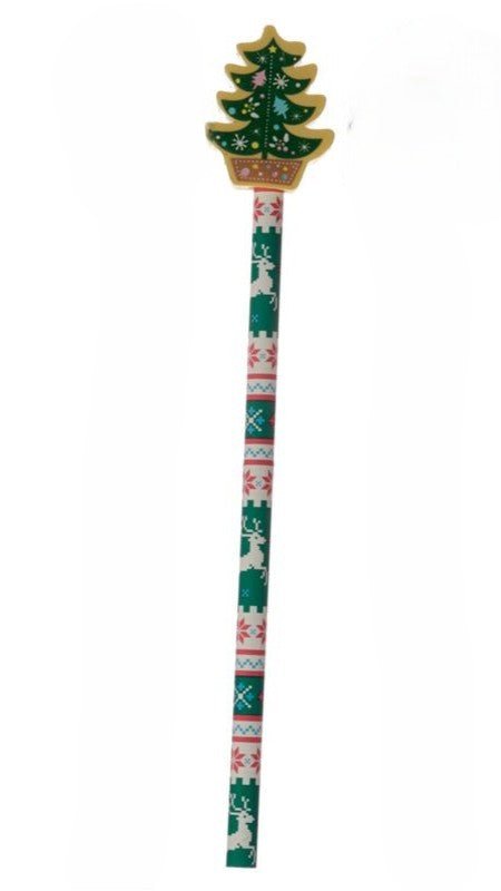 Christmas Characters Pencil with Eraser Topper - Note and Nib