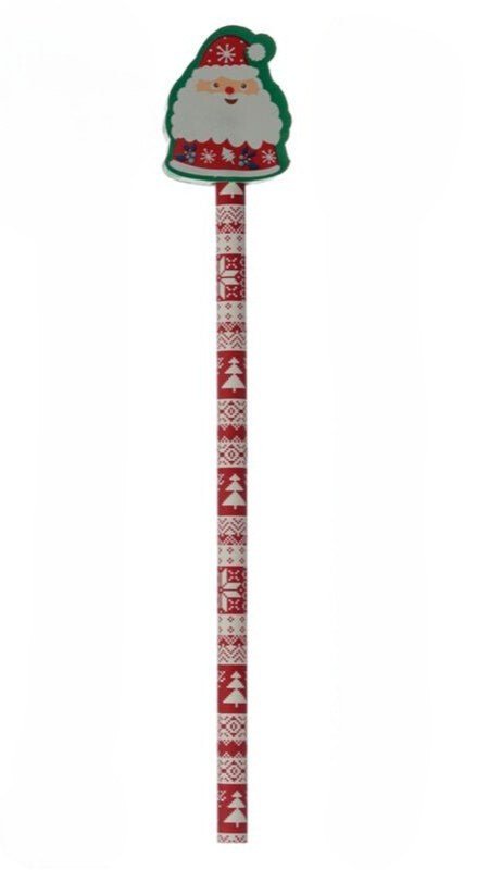 Christmas Characters Pencil with Eraser Topper - Note and Nib