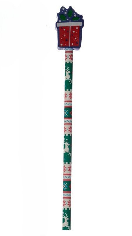 Christmas Characters Pencil with Eraser Topper - Note and Nib