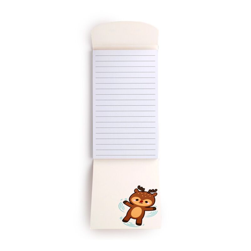 Christmas Festive Friends Flip Open Shaped Memo Pad - Rudolph - Note and Nib