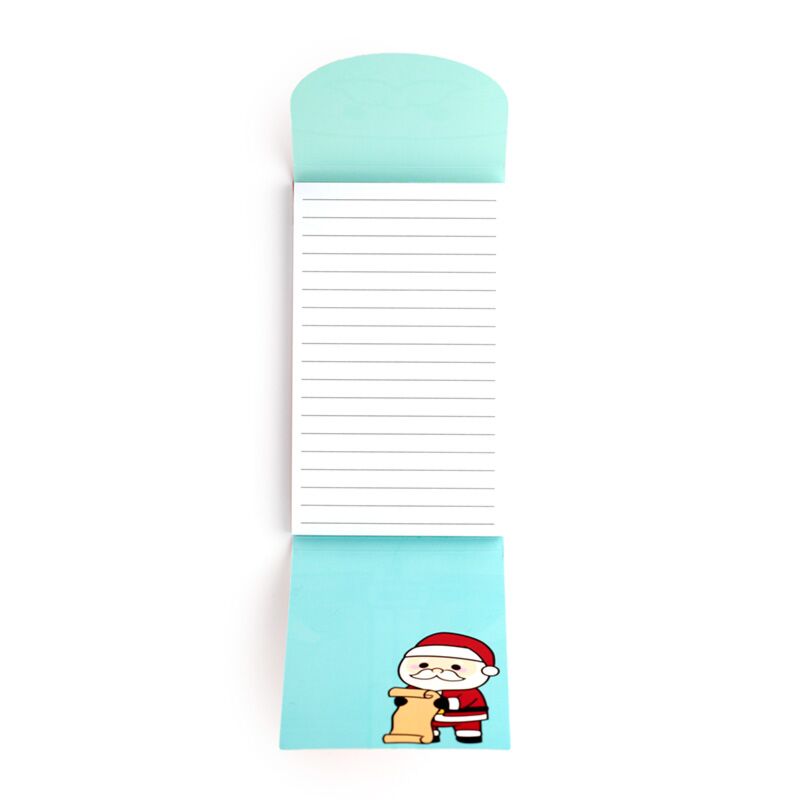 Christmas Festive Friends Flip Open Shaped Memo Pad - Santa - Note and Nib