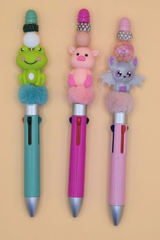 Custom Animal Topper 4 Colour Pen - Note and Nib