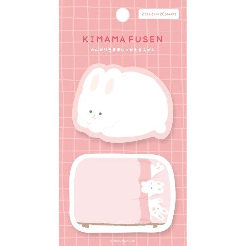 Furukawa Shiko Sticky Notes - Kimama Fusen - Rabbit - Note and Nib