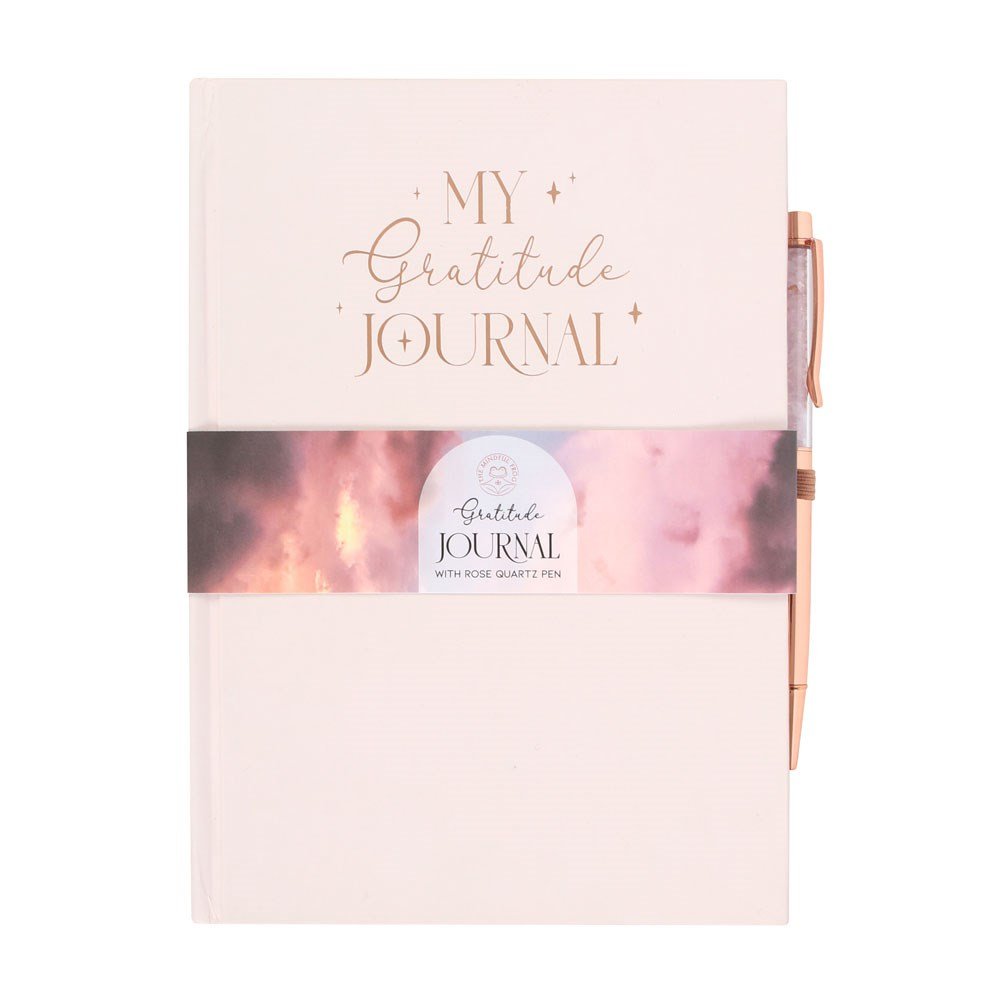 Gratitude Journal with Rose Quartz Pen - Note and Nib