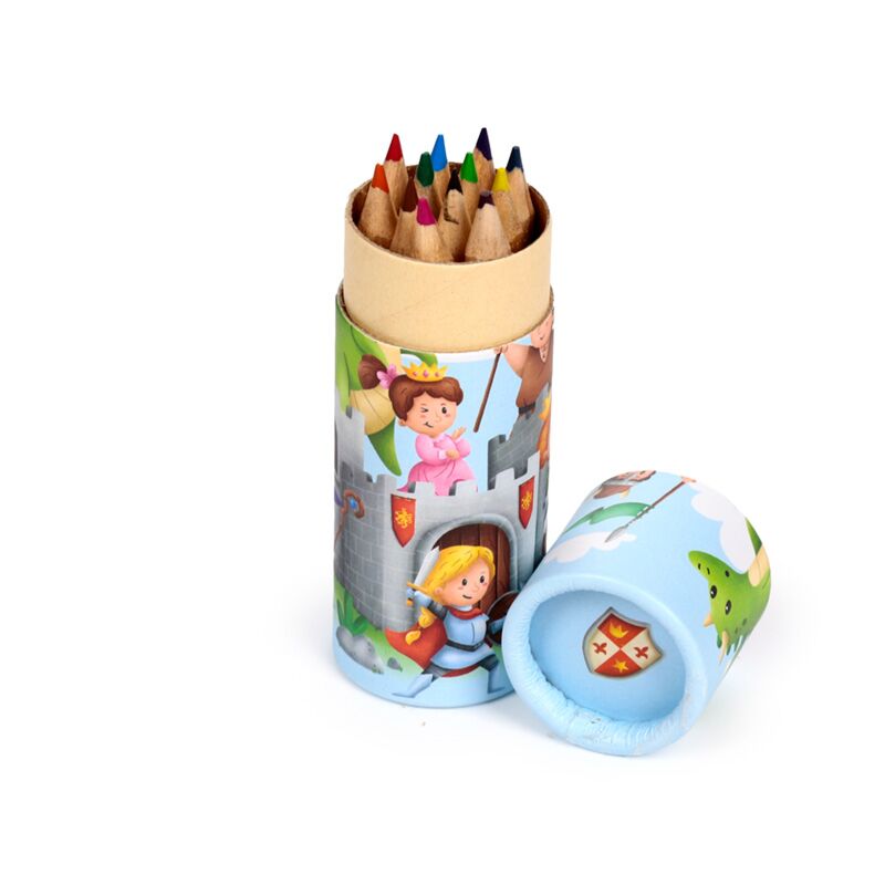 Knights & Dragons Pencil Pot with 12 Colouring Pencils - Note and Nib