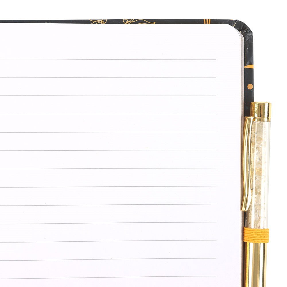 Leave A Little Sparkle A5 Notebook with Citrine Pen - Note and Nib