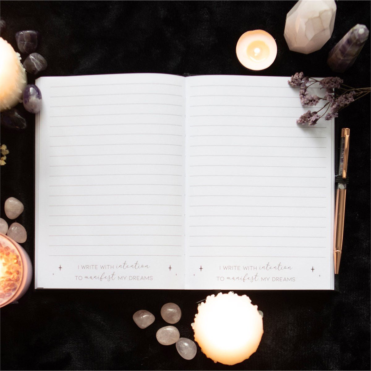 Manifestation Journal with Amethyst Pen - Note and Nib