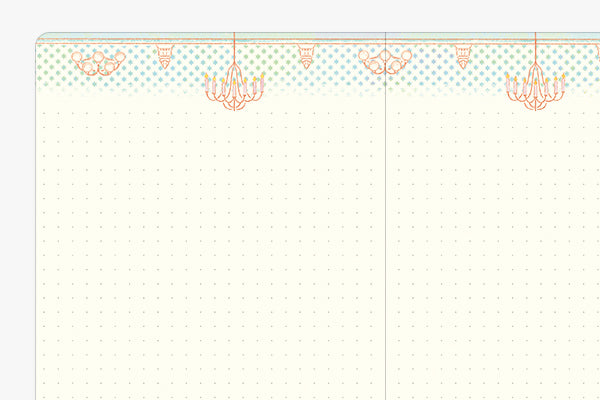 Midori Yuru Log Notebook B6 Travel & Hotel – Dot grid page close-up