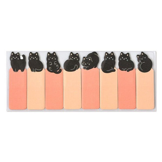 MIND WAVE Sticky Notes Page Marker Black Cat - Note and Nib