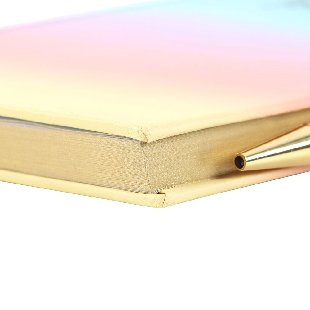 Multicoloured Gratitude Journal with Amethyst Pen - Note and Nib