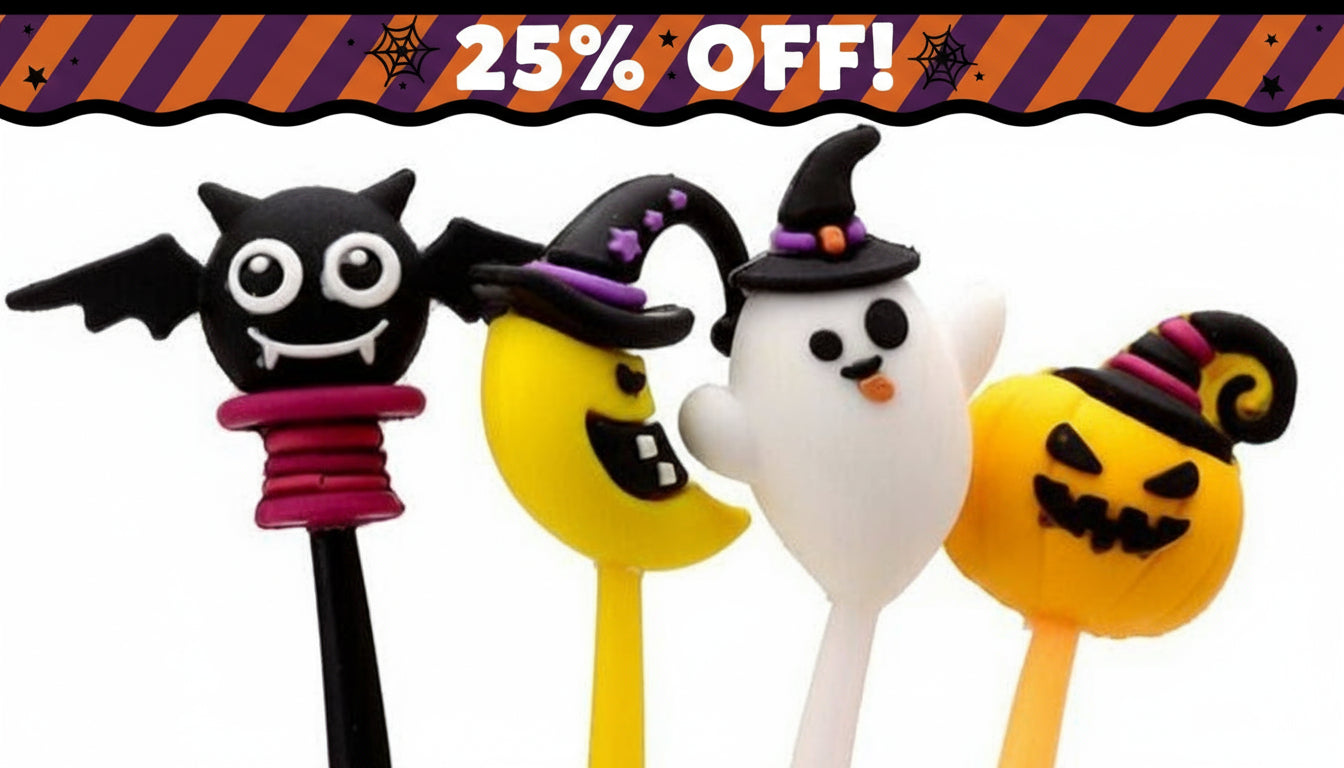 Party Bat, Pumpkin, Ghost, Moon Fine Tip Pen - Note and Nib
