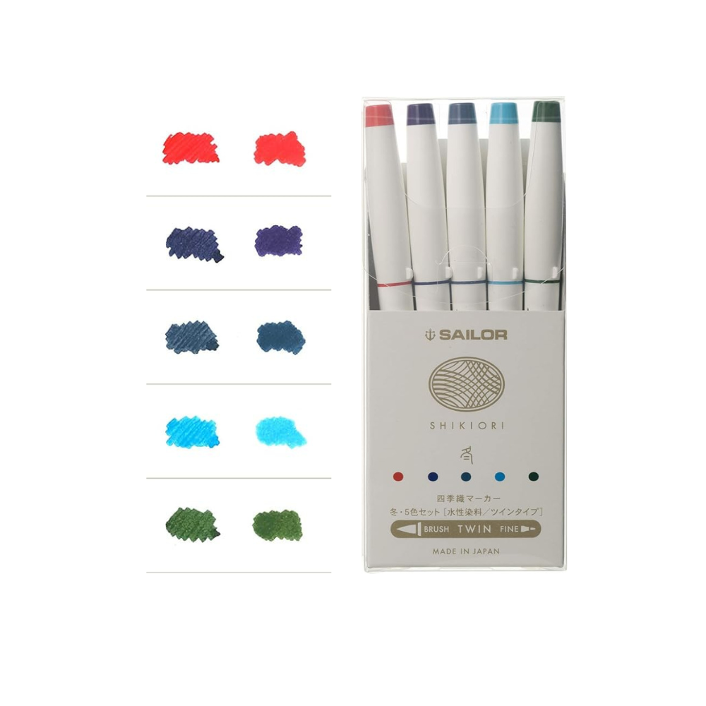 Sailor Shikiori Brush Pen Set of 5