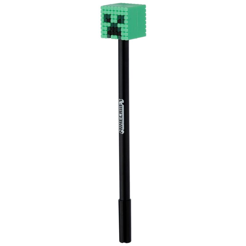 Set of 8 Erasable Pens with Minecraft Tools Silicone Topper - Note and Nib