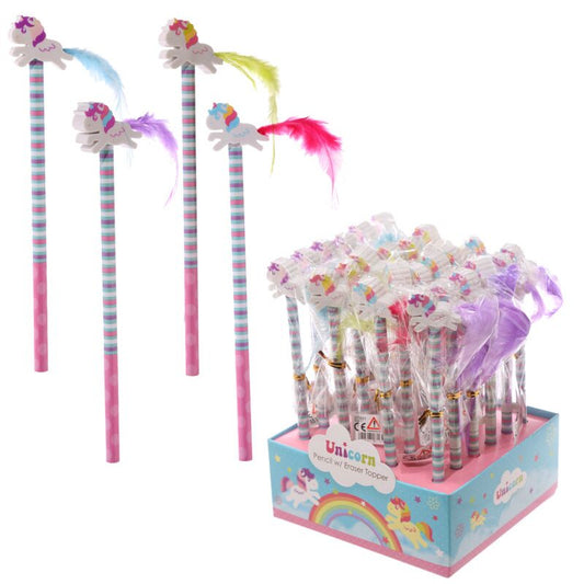 Unicorn Pencil & Eraser Topper - Note and Nib