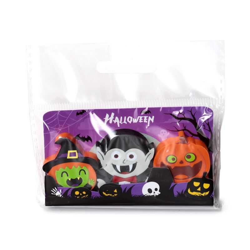 Witch, Vampire & Pumpkin 3 Piece Eraser Set - Note and Nib