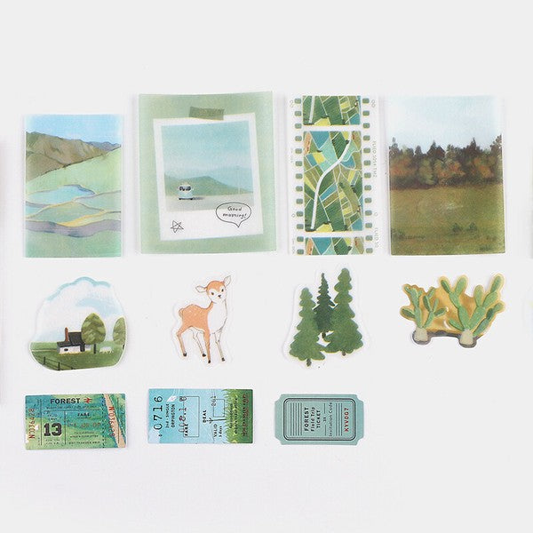 BGM Planner Stickers Tracing Paper Seals Forest