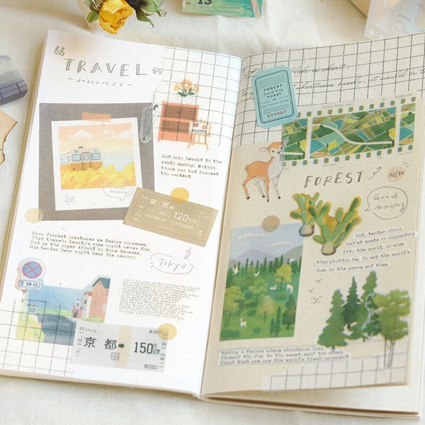 BGM Planner Stickers Tracing Paper Seals Forest