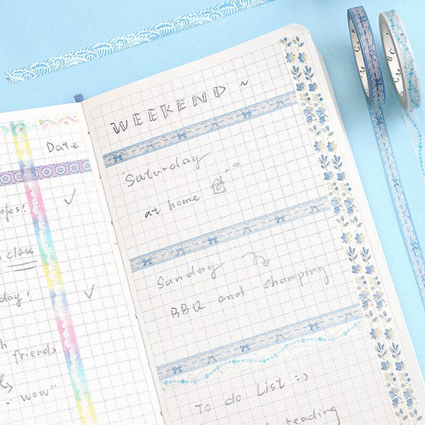 BGM LIFE Washi Tape Ribbon Colorful