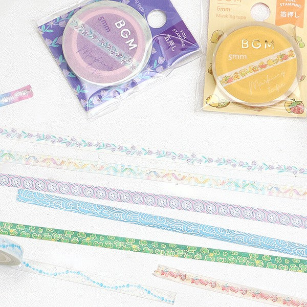 BGM LIFE Washi Tape Ribbon Colorful