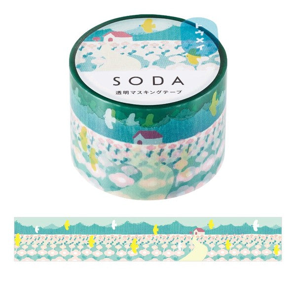 KINGJIM SODA Washi Tape Clear Washi Tape Soda 30mm