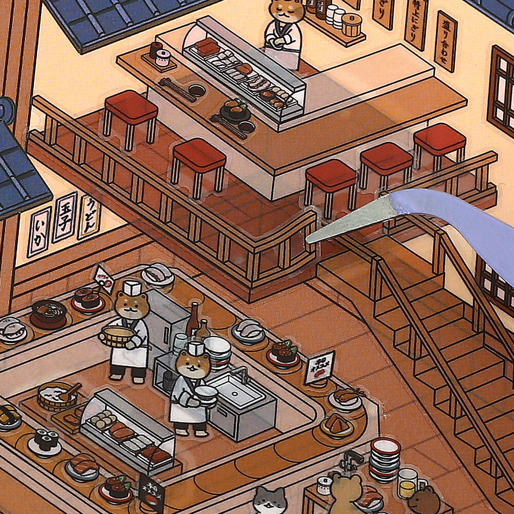 BGM Diorama 2.5D Miniaturzimmer-Sticker-Set