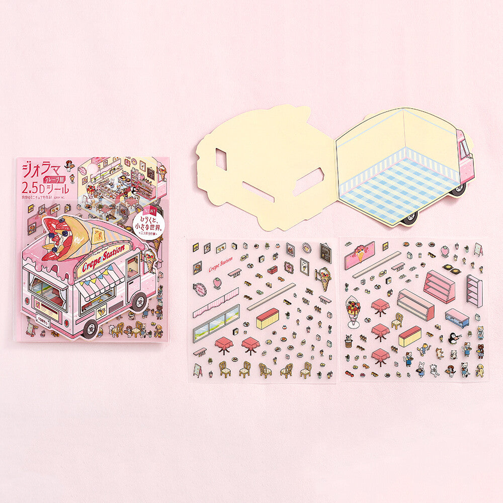 BGM Diorama 2.5D Miniaturzimmer-Sticker-Set