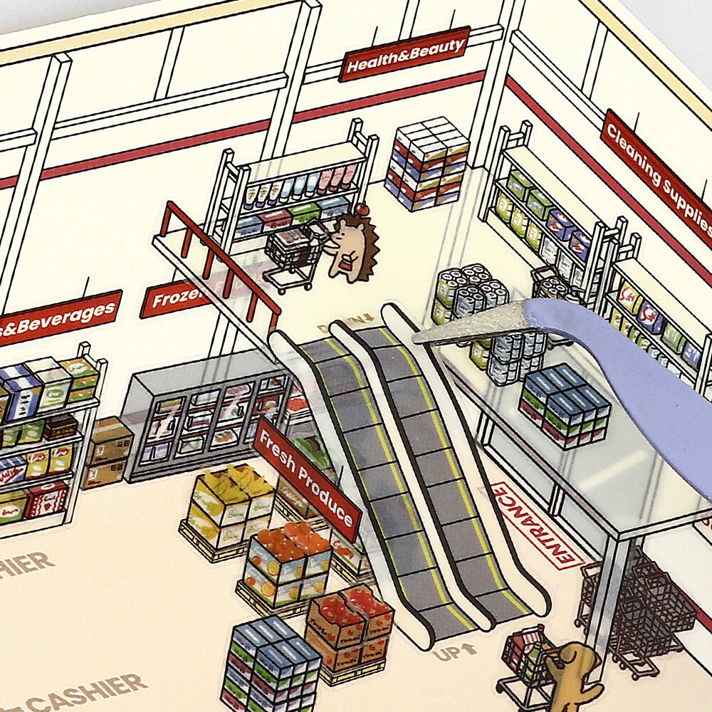 BGM Diorama 2.5D Miniaturzimmer-Sticker-Set