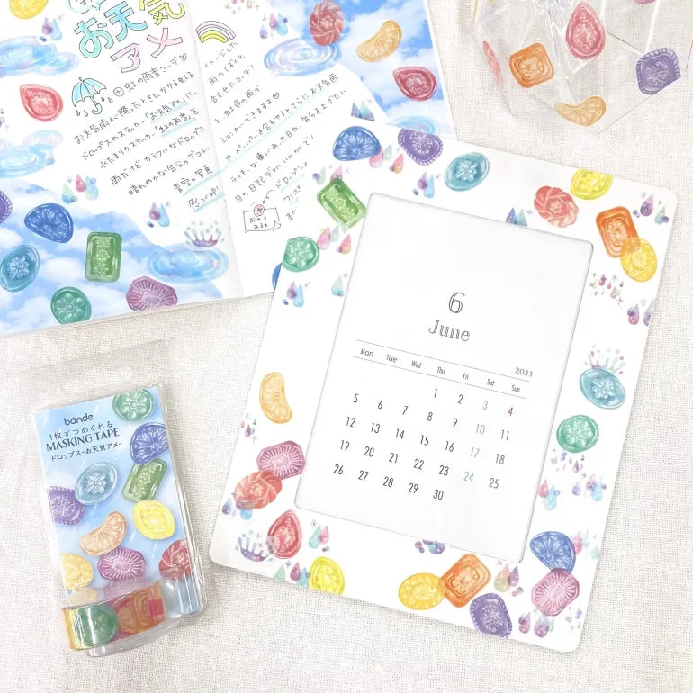 bande Washi Tape Masking Roll Sticker Drops Weather Candy