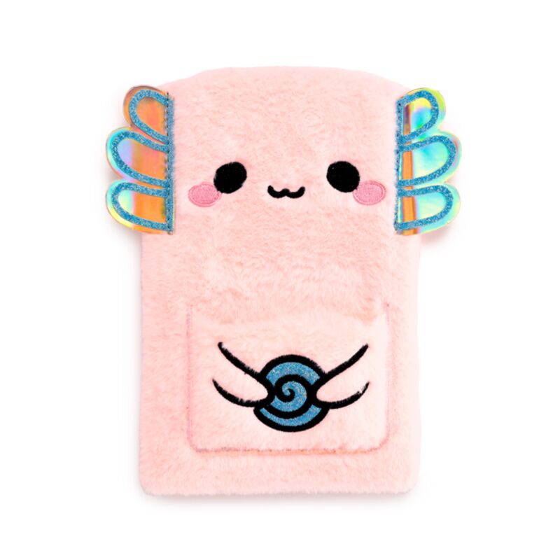 Adoramals Maddie the Axolotl Plush Notebook with Pouch & Mini Notebook