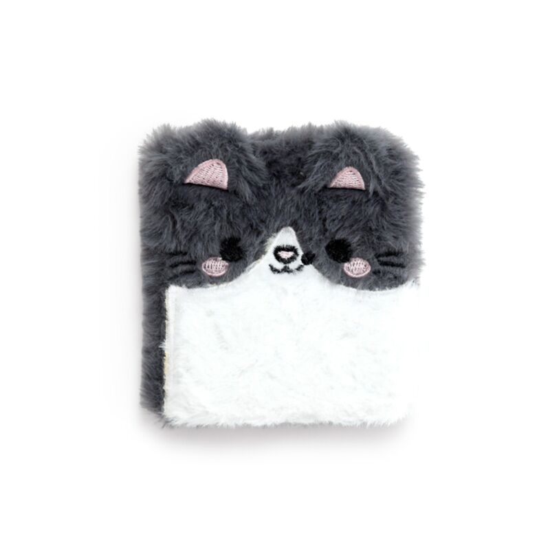 Adoramals Lola the Cat Plush Notebook with Pouch & Mini Notebook