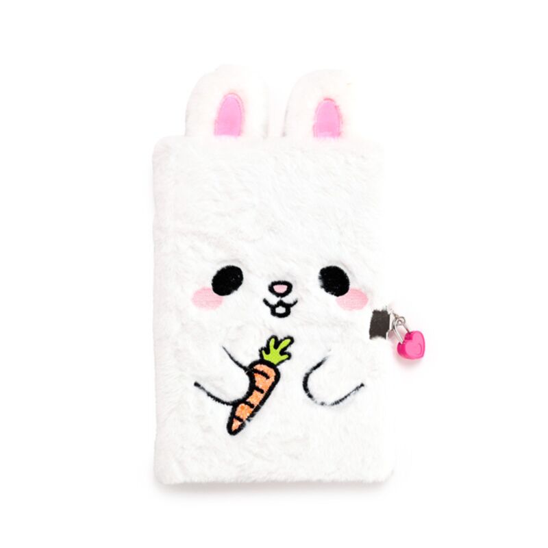 Adoramals Frances the Rabbit Plush Lockable Notebook with Padlock & Key