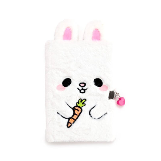 Adoramals Frances the Rabbit Plush Lockable Notebook with Padlock & Key