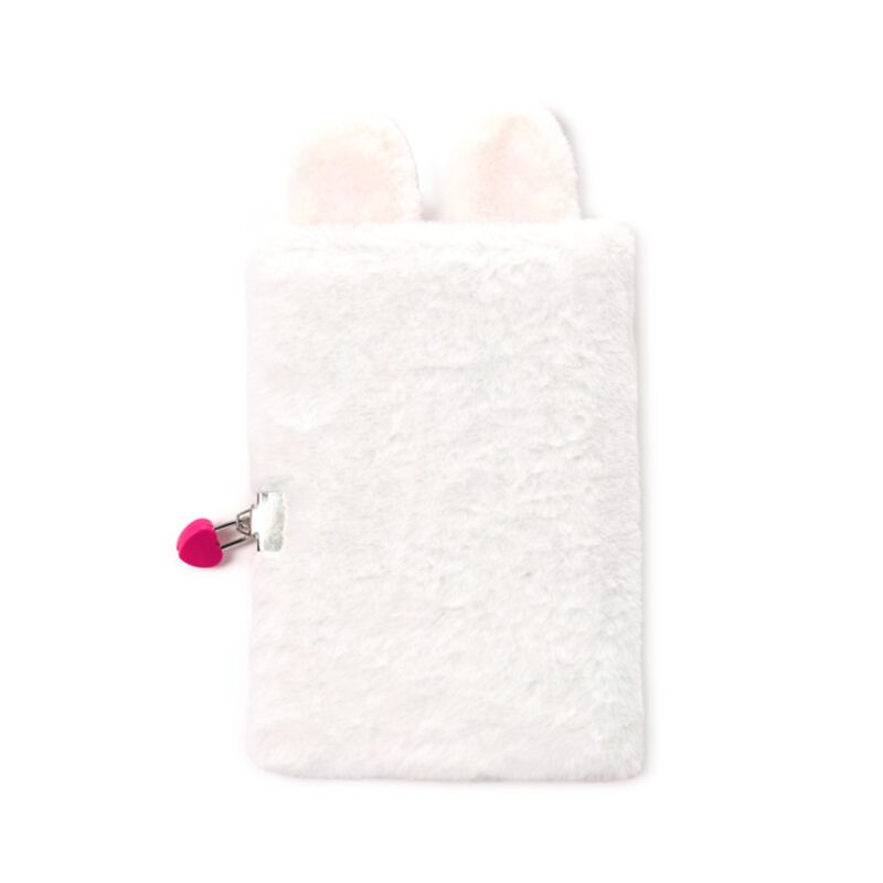 Adoramals Frances the Rabbit Plush Lockable Notebook with Padlock & Key