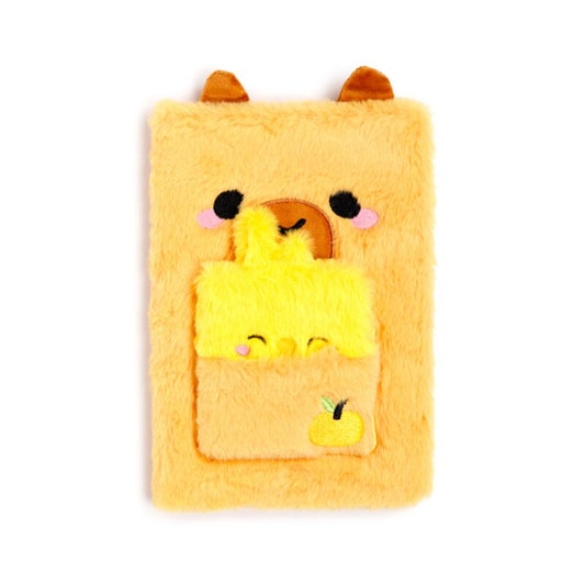 Capybara Plush Notebook with Pouch & Mini Notebook