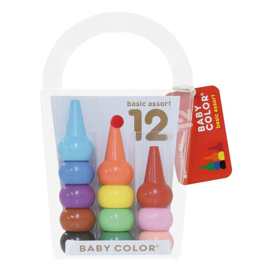 Aozora Baby Colour Crayon [12 crayons] - Note and Nib