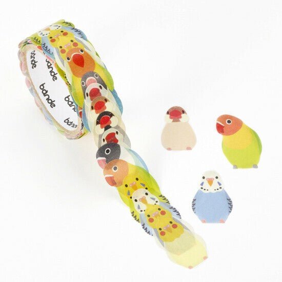 bande Washi Tape Masking Roll Sticker Bunbori and Parakeets - Note and Nib