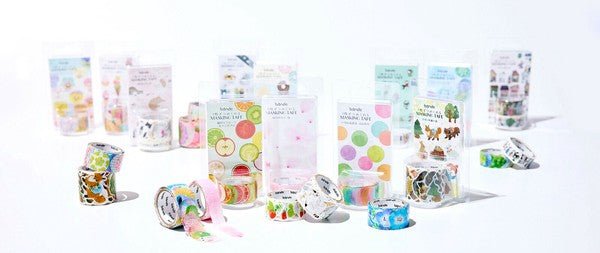 bande Washi Tape Masking Roll Sticker Bunbori and Parakeets - Note and Nib
