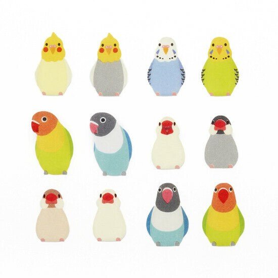 bande Washi Tape Masking Roll Sticker Bunbori and Parakeets - Note and Nib