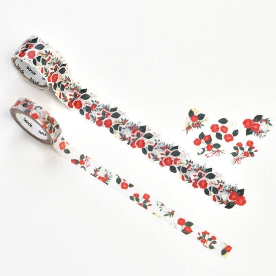 bande Washi Tape Masking Roll Sticker Japonica Flower - Note and Nib