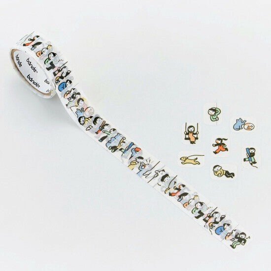 bande Washi Tape Masking Roll Sticker People who live in the notebook - Note and Nib