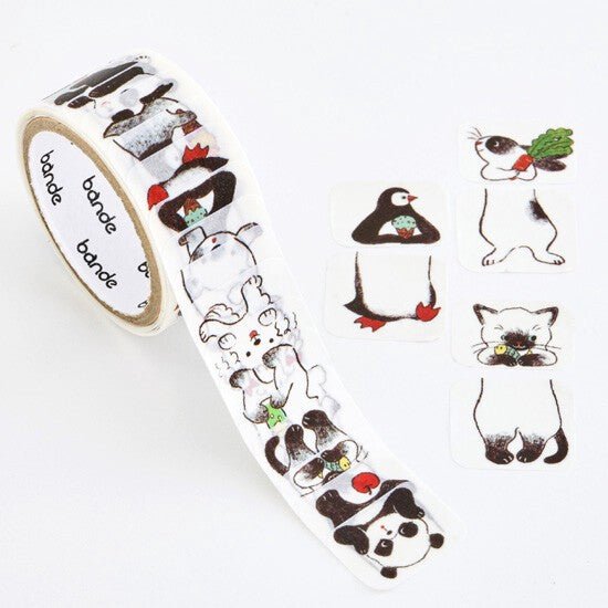 bande Washi Tape Masking Roll Sticker Shirokuro Sand - Note and Nib