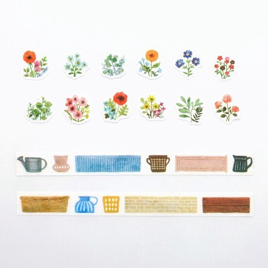 bande Washi Tape Roll Sticker Flower Garden - Note and Nib