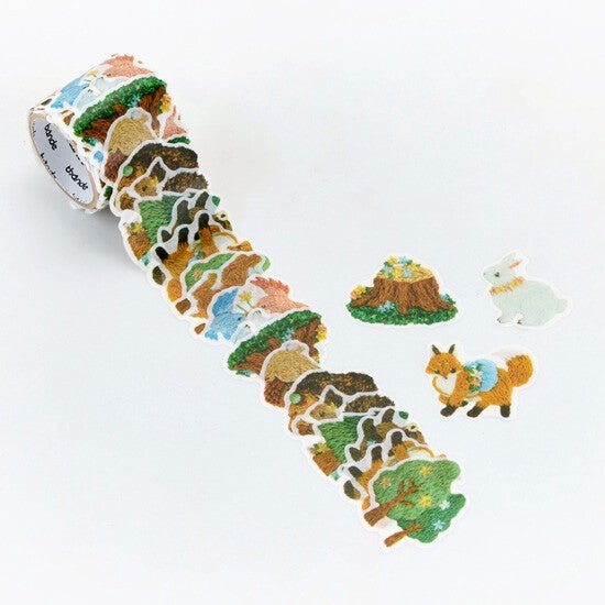 bande Washi Tape Roll Sticker Flowering Embroidery Forest - Note and Nib