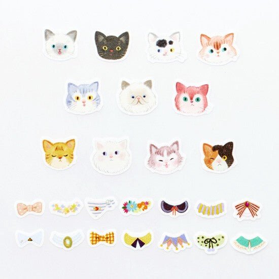 bande Washi Tape Roll Sticker Okegae Cat - Note and Nib